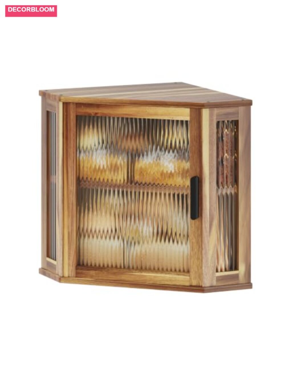 Corner Bread Box Acacia Wood Kitchen Countertop Storage Container